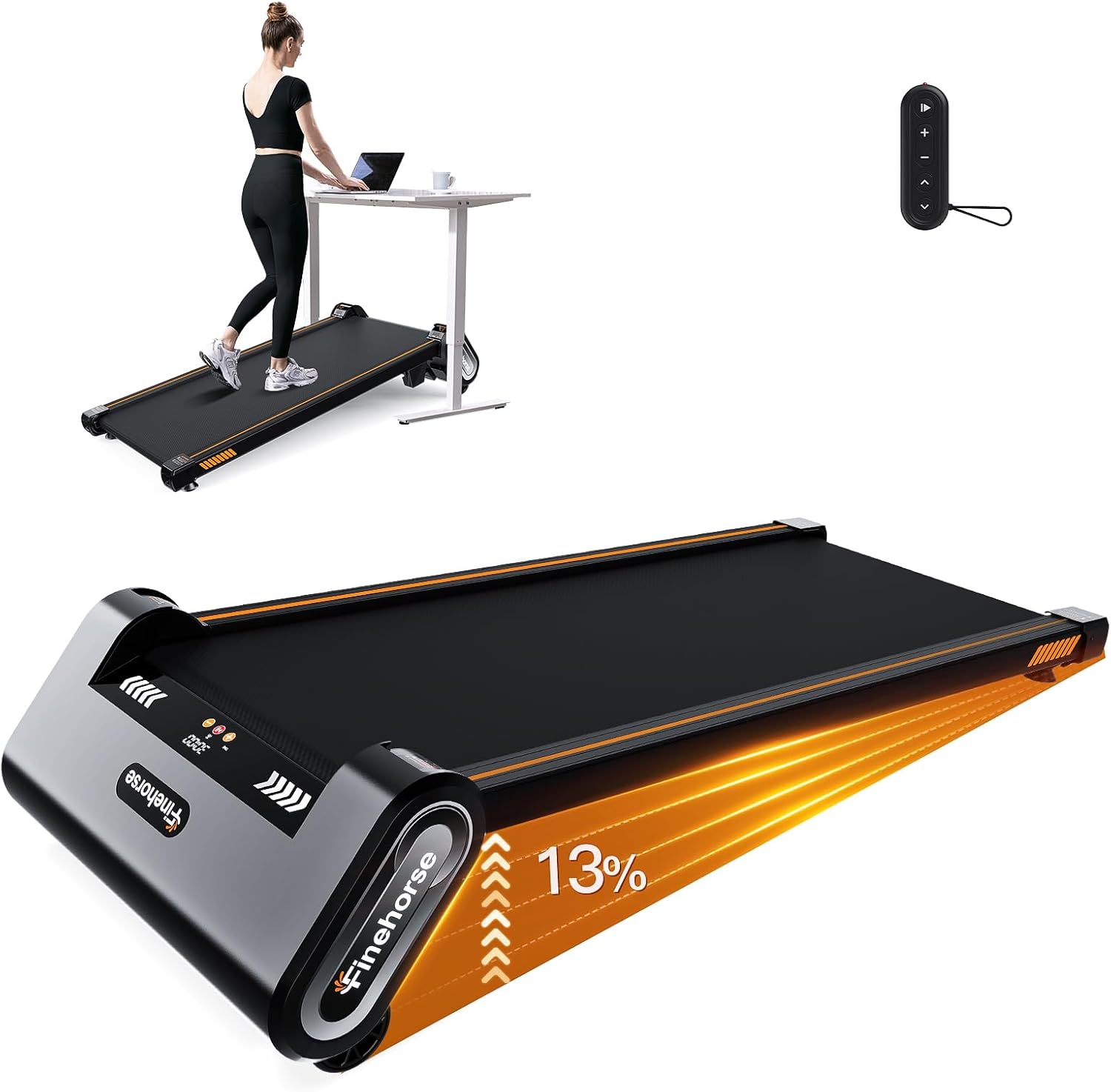 Walking Pad Treadmill with Auto Incline for Home Fitness
