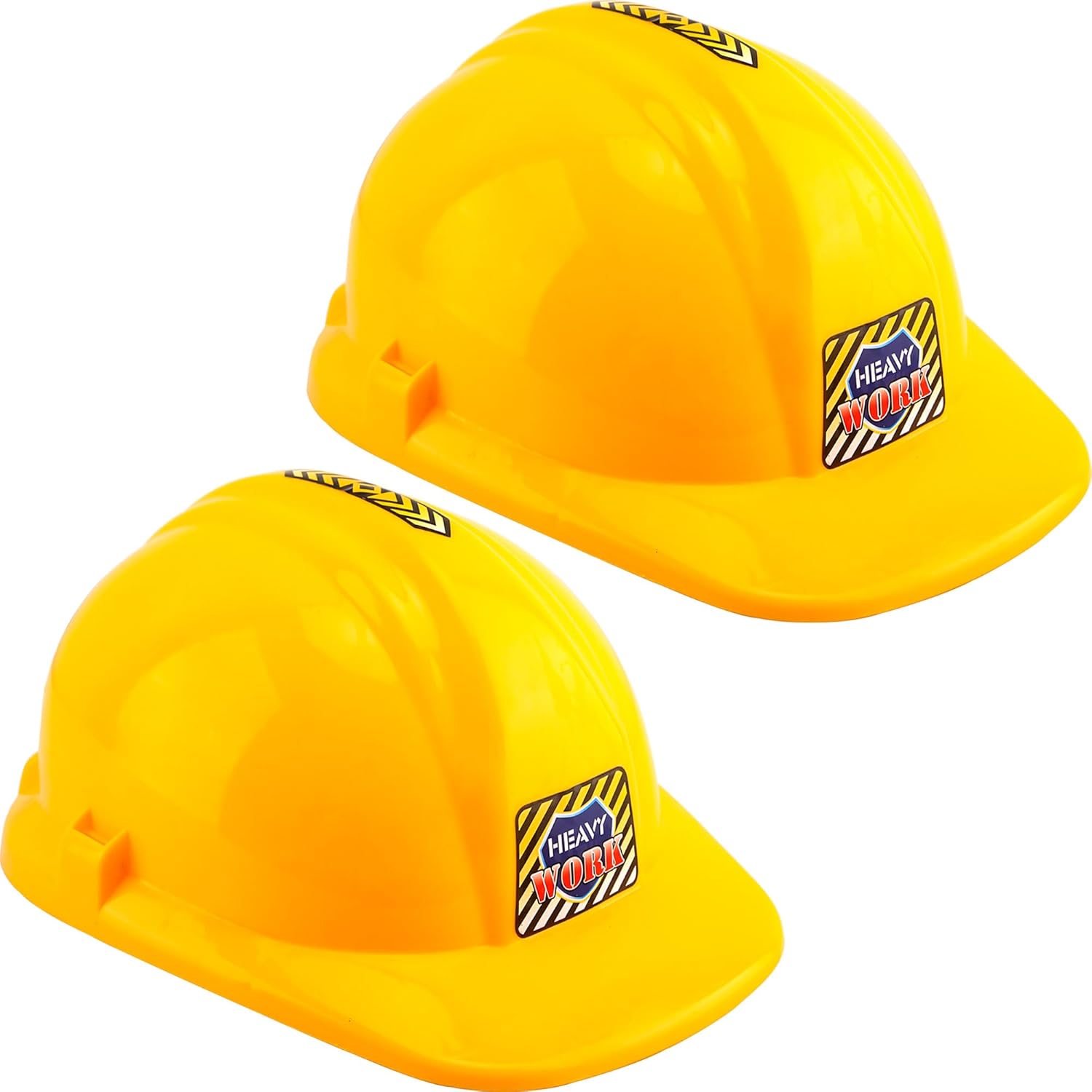 2 Pack Yellow Child Construction Worker Hats for Building Fun!