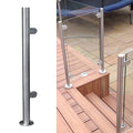 Glass Railing Post 43ft End Post - 304 Stainless Steel Glass