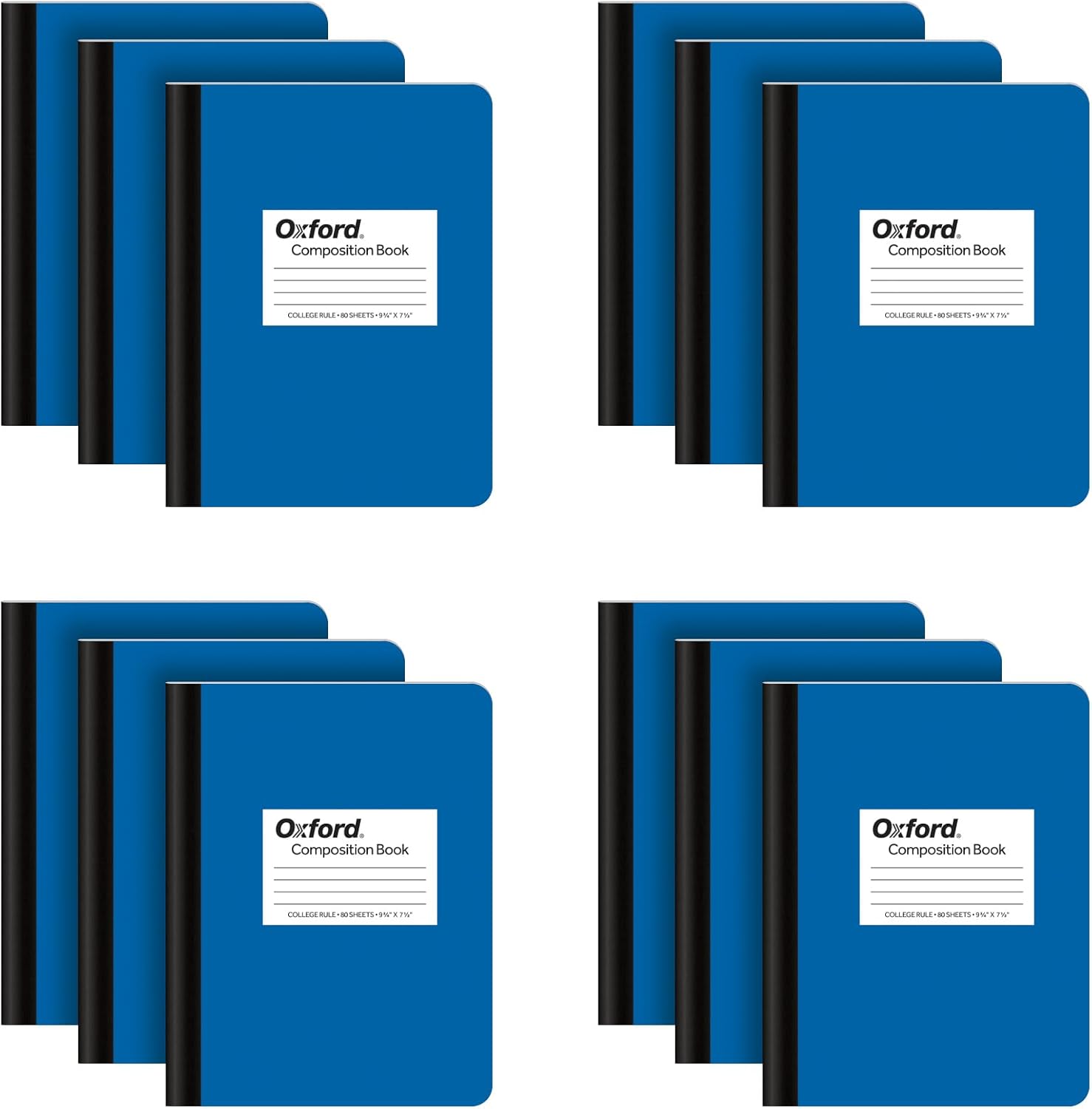 Oxford College Ruled Notebooks 12-Pack - School Essentials!