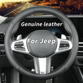 Custom-Fit Jeep Steering Wheel Cover Genuine Leather - Non-Slip Fit