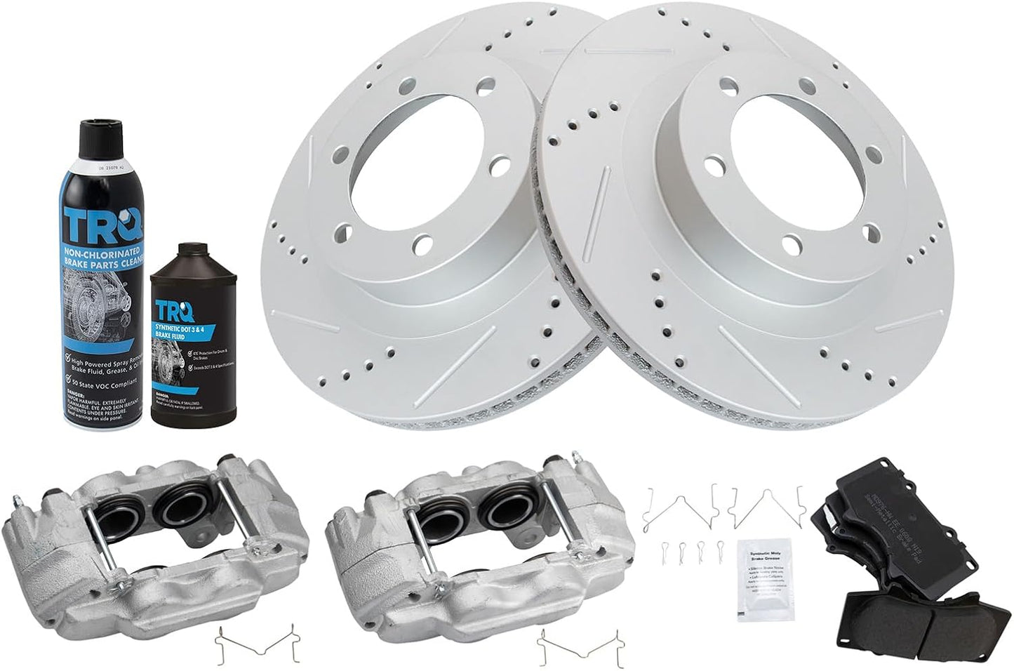 TRQ Front Performance Brake Pad & Rotor Kit for Lexus GX470