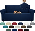 Super Stretch Couch Cover 72-92 in Navy Blue - Stays in Place