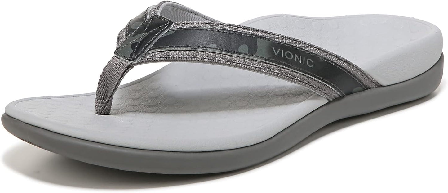 Vionic Womens Flats with Leather Camo Print for Everyday Comfort