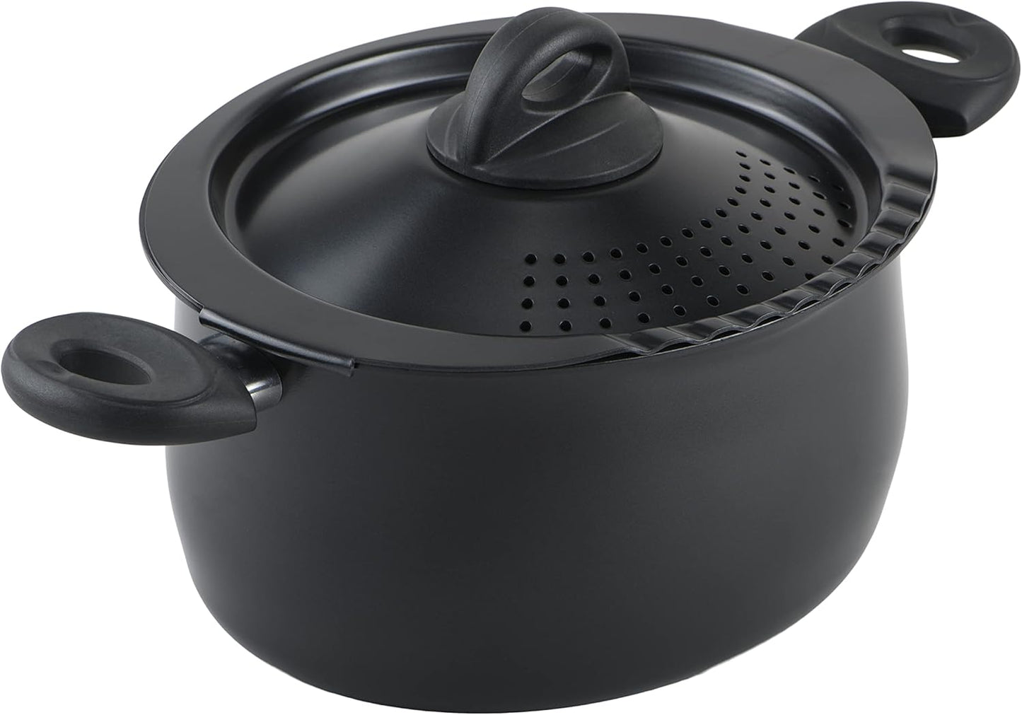 Bialetti 5.5-Quart Nonstick Aluminum Pasta Pot with Strainer Lid