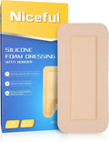 Silicone Foam Dressing 4x8 in 10 Pack - Highly Absorbent Wound Pads