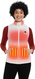 Quilted Heated Vest for Women - Lightweight USB-C Rechargeable