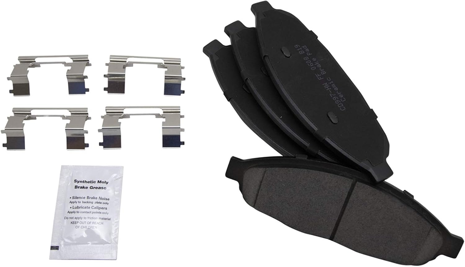 TRQ Front Brake Pads Ceramic for 2004-2008 Chrysler Pacifica