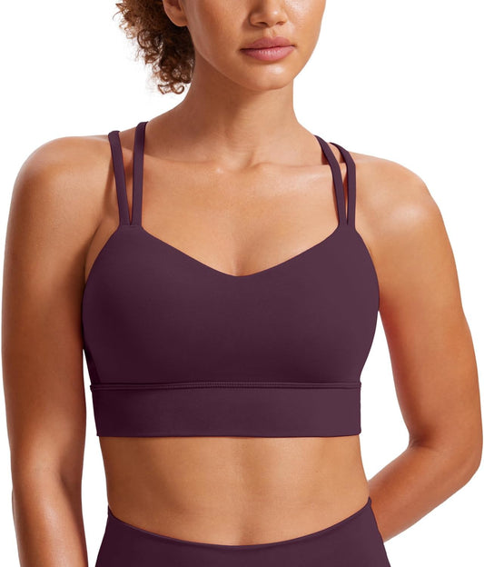 CRZ YOGA Softness Mold Butterluxe Strappy Longline Sports Bra