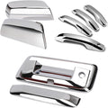 Chrome Door Handles Top Half Mirror Covers Tailgate Cover Compatible