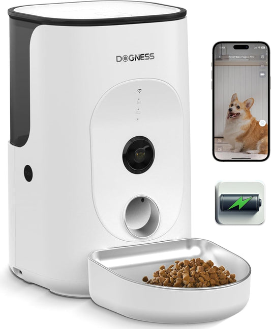 DOGNESS Smart Pet Feeder - 2-Way Audio & HD Camera