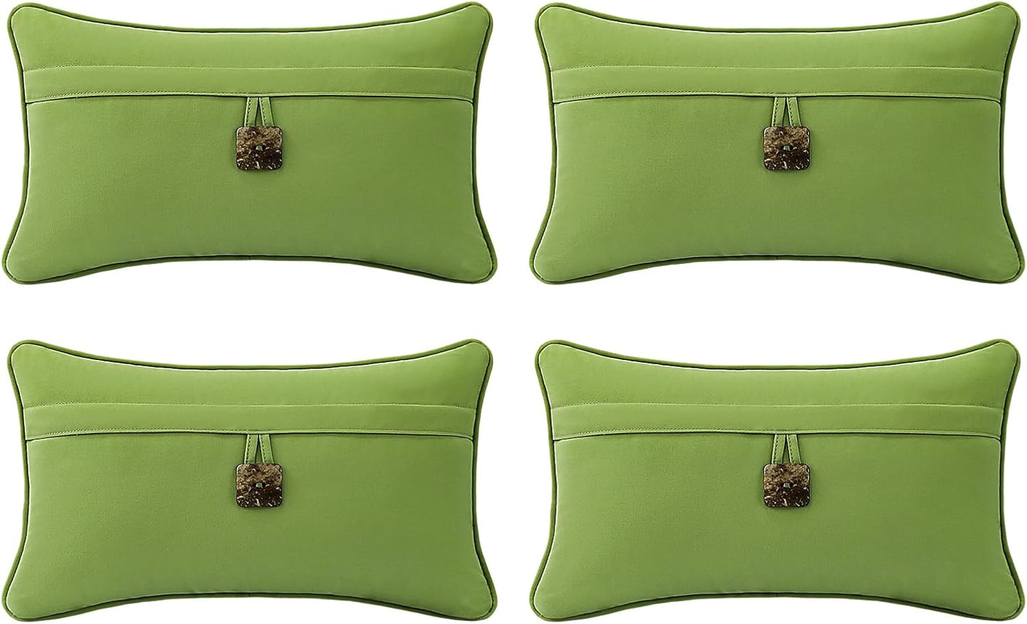 Outdoor Sunbrella Decorative Pillows with Coconut Button Pack