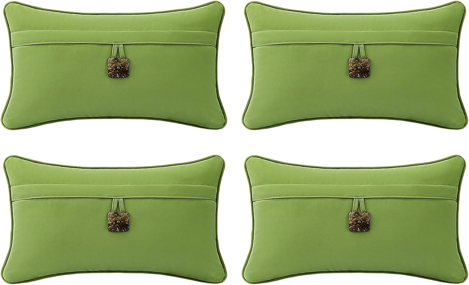 Outdoor Sunbrella Decorative Pillows with Coconut Button Pack
