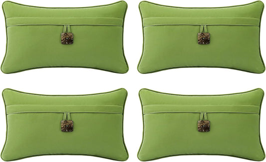 Outdoor Sunbrella Decorative Pillows with Coconut Button Pack