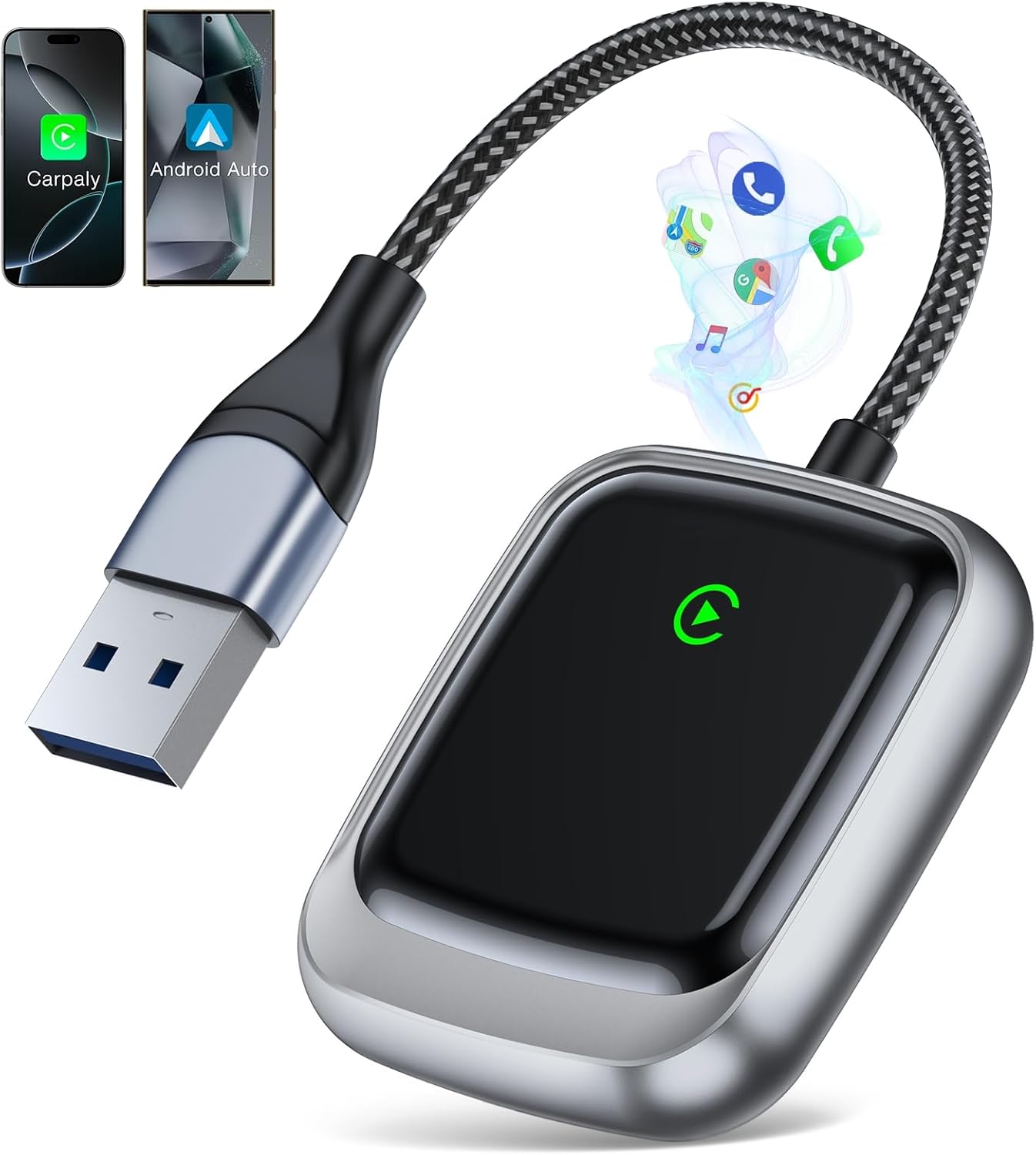 Converts Wired to Wireless Carplay & Android Auto Adapter