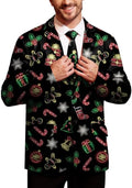Men's Christmas Blazer with Tie - Ugly X-Mas Festive Jacket S-XXL