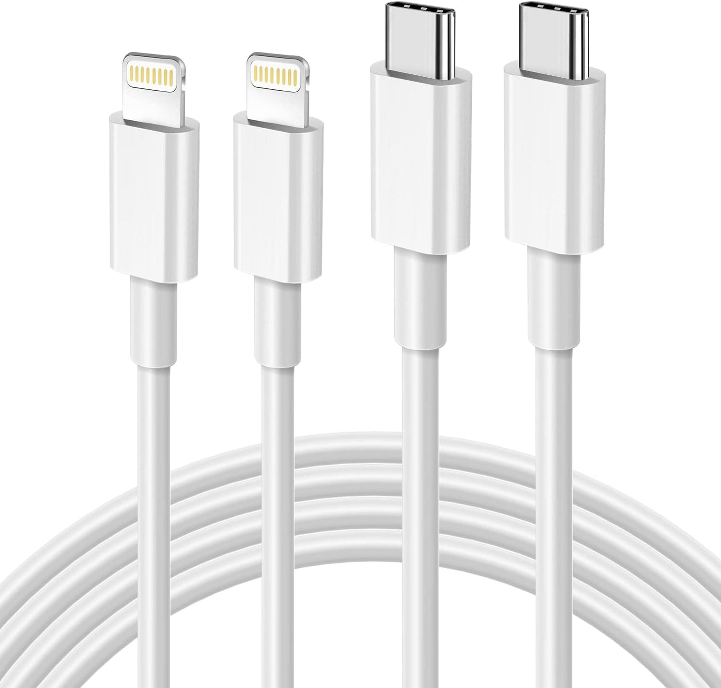 Fast Charge 2-Pack 3FT USB C to Lightning Cable for iPhone