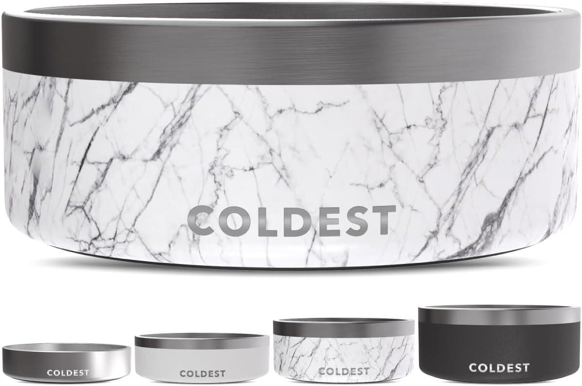 Coldest Dog Bowl - Insulated Stainless Steel, Non Slip & Heavy Duty