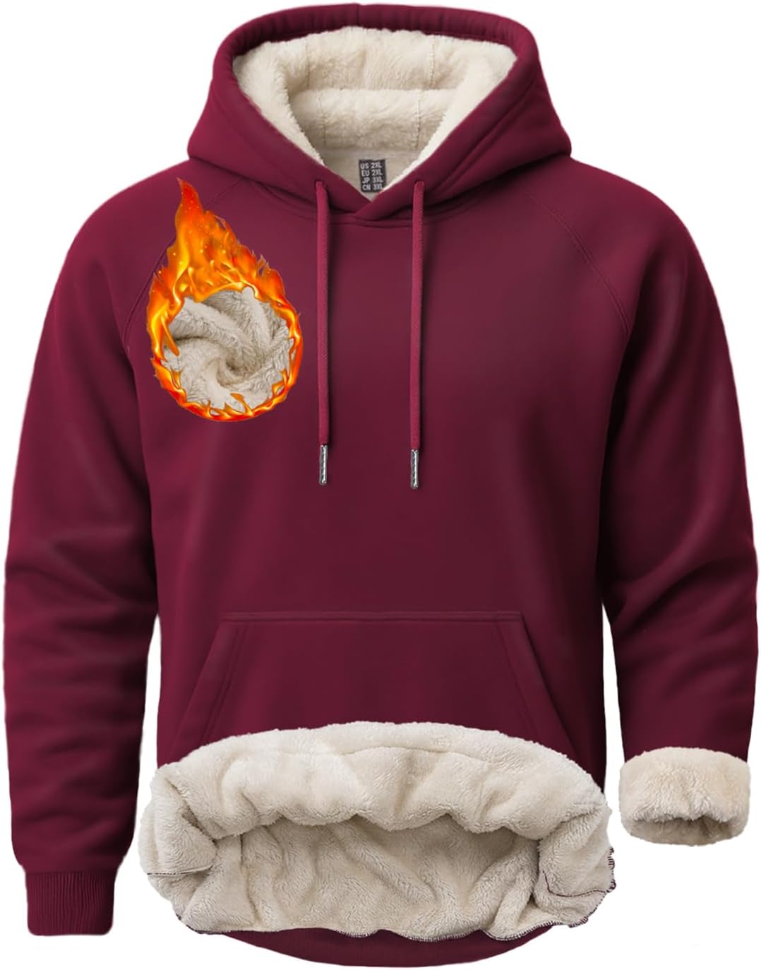 Boladeci Men's Sherpa Hoodie Pullover for Cold Weather Warmth