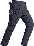 Men's Ripstop Water Resistant Cargo Work Pants - 10 Pockets Tactical