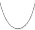 14k White Gold Singapore Chain Necklace Bracelet or Anklet - Polished