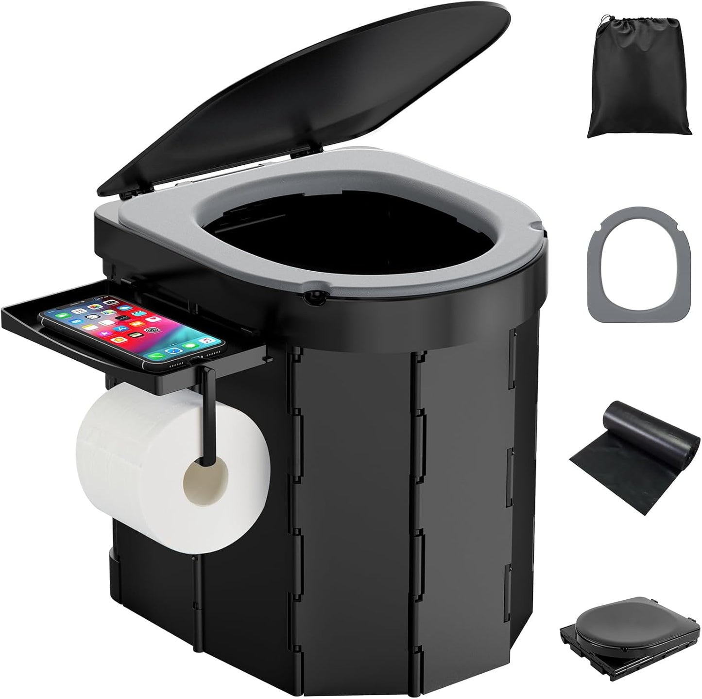 PAHTTO Portable Camping Toilet- Comfort on the Go!