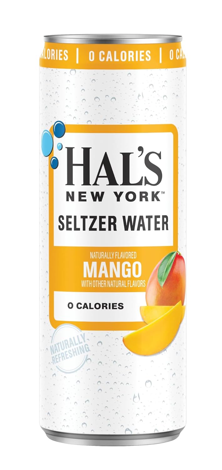 Hals New York Seltzer Water Mango Sparkling Water 12 Fl Oz