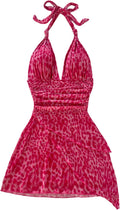 Playful Tie Dye Print Halter Dress for Women by SOLY HUX