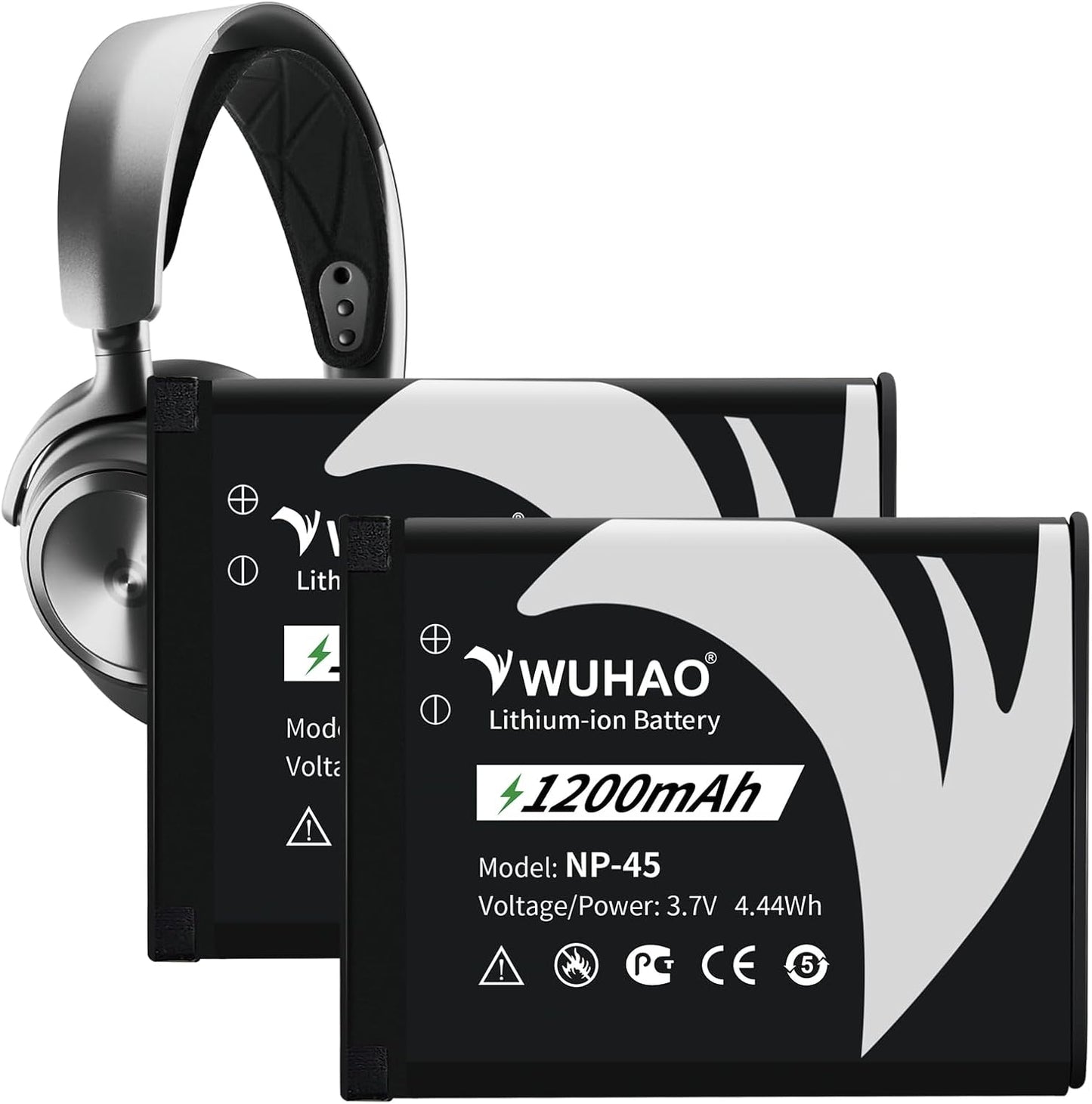 WUHAO 2 Pack Arctis Nova Pro Battery Upgrade