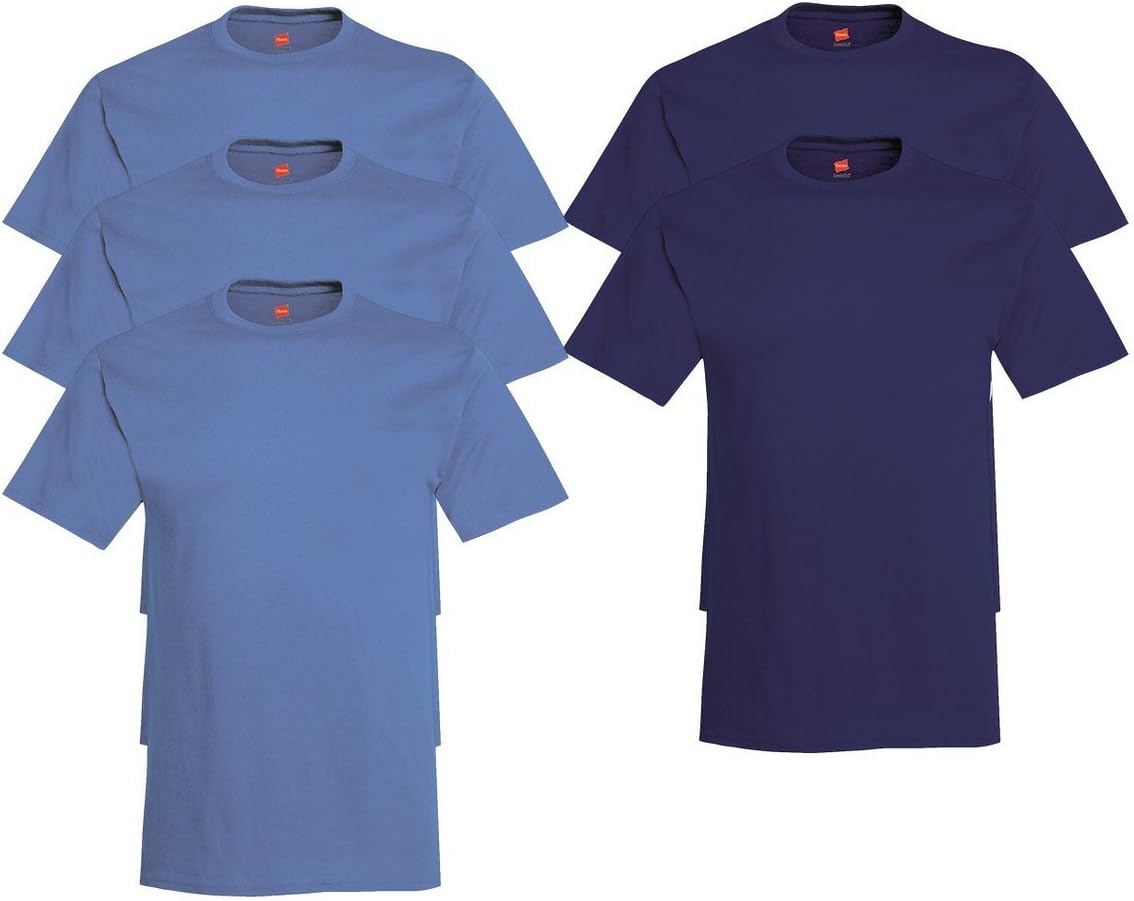Hanes Men's Essentials T-Shirt 4 and 6 Packs for Comfort