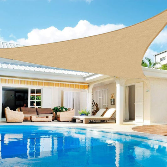 Sun Shade Sail 12ftx16ftx20ft Triangle Canopy for Outdoor Spaces