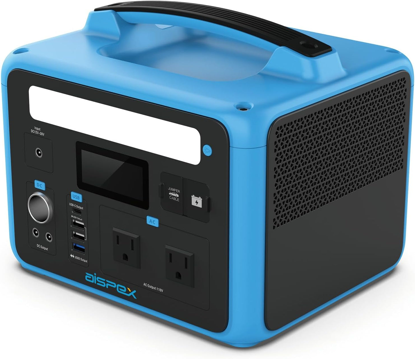 AISPEX Portable Power Station: 640Wh Lifepo4 Battery