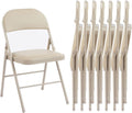 Sweetcrispy Folding Chair 8 Pack - Comfortable PU Leather Folding