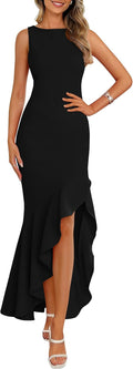 PRETTYGARDEN Wedding Guest Maxi Dress 2025 - Elegant Ruffle Mermaid