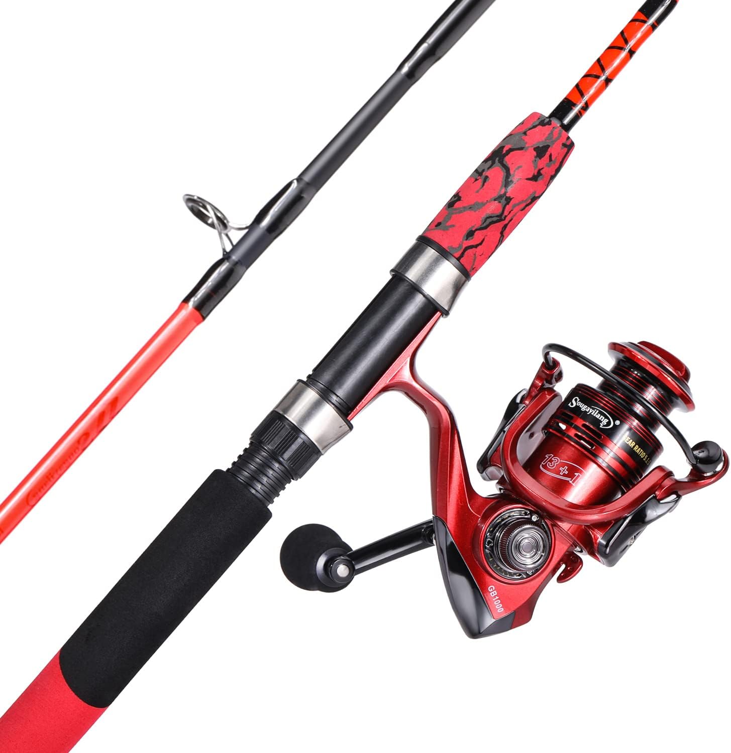 Sougayilang Spinning Reel and Fishing Rod Combo for All Anglers
