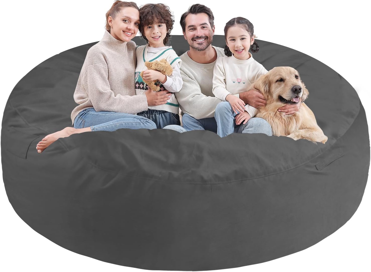 7FT Large Bean Bag Chair with Memory Foam for Ultimate Comfort