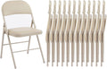 Sweetcrispy Folding Chair 12 Pack - Comfortable PU Leather Seating