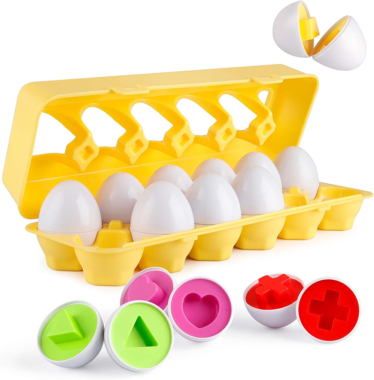 Coogam 12pc Matching Eggs: Toddler Educational Puzzle