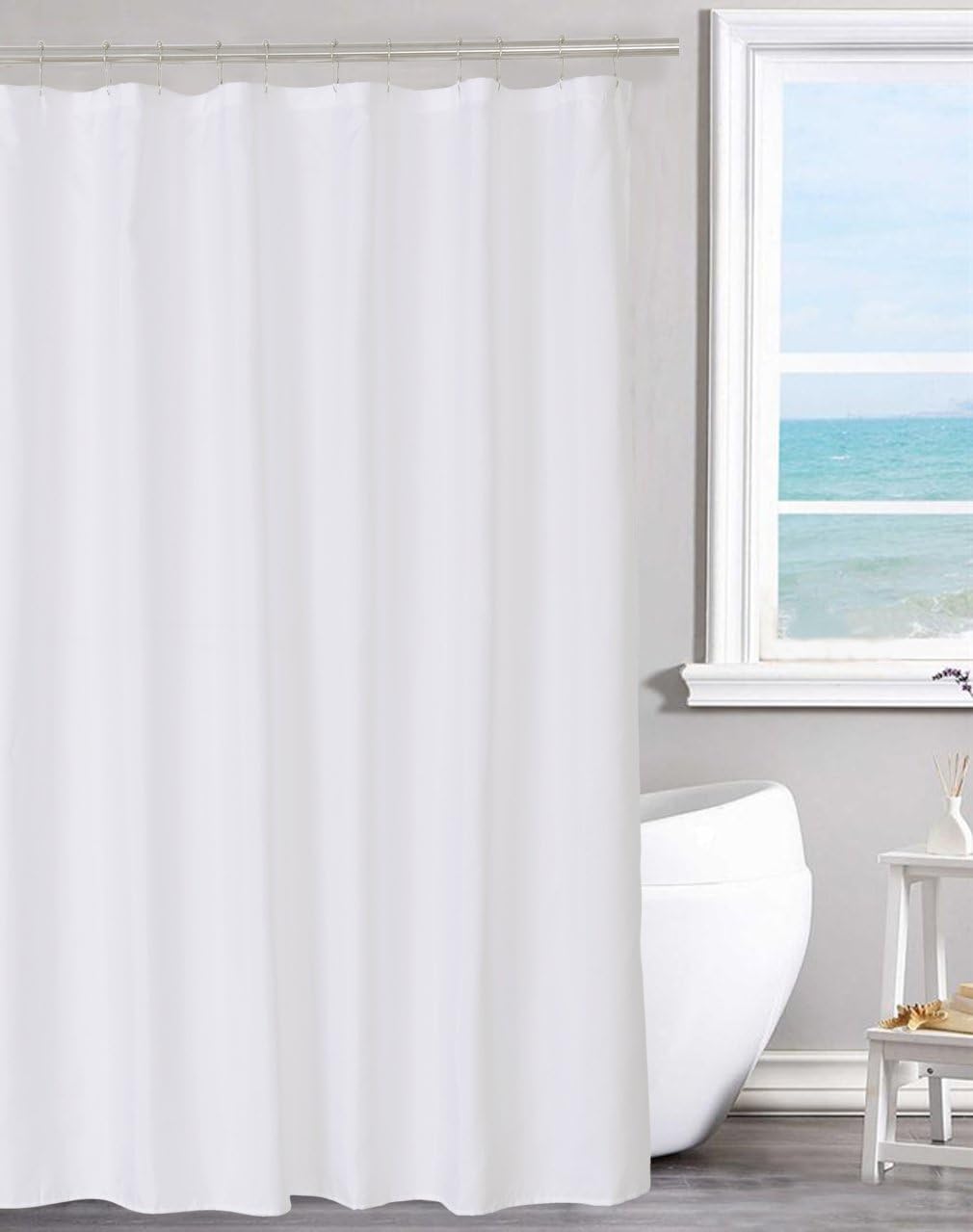 Hotel Quality White Shower Liner 70x72