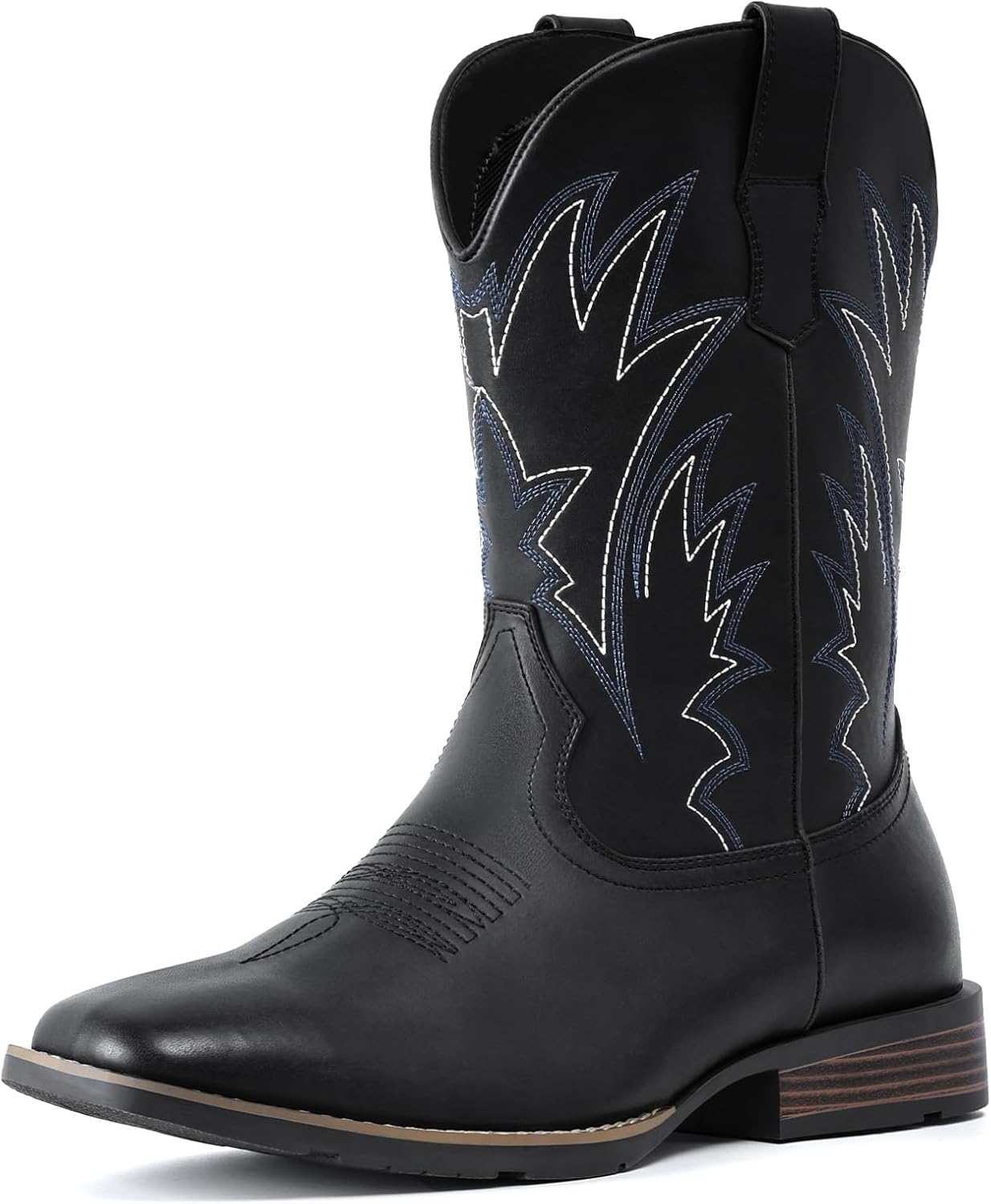 Durable Classic Cowboy Boots For Men With Square Toe Design