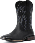 Cowboy Boots For Men Square Toe Western Boots - Durable Classic Pull