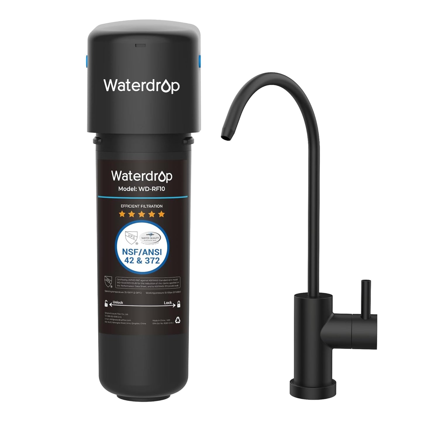 Waterdrop 10UB-B Under Sink Water Filter for Pure Drinking Water