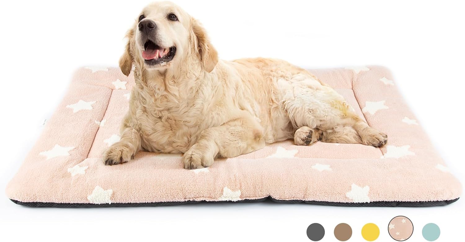 Mora Pets Dog Crate Pad for Large Dogs - Ultra Soft Pink Bed