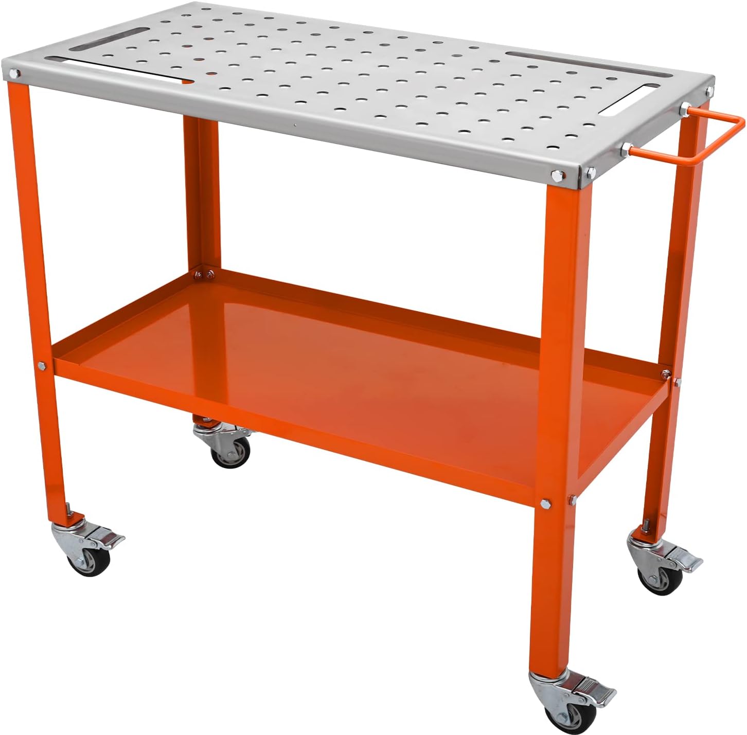 VEVOR Welding Table 36x18 Portable Workbench with Tool Slots