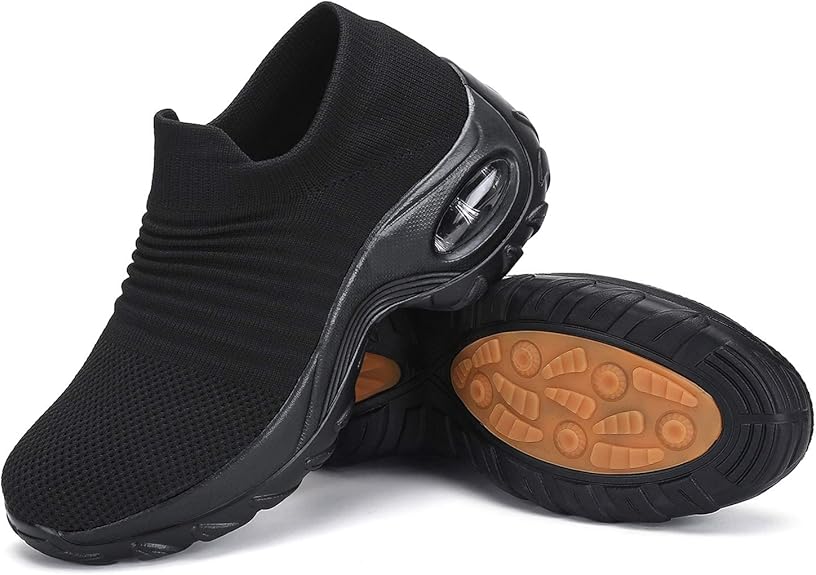 Women's Walking Shoes Sock Sneakers Slip on Mesh Air Cushion