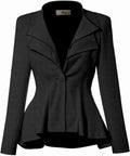 Women's Casual Work Double Lapel Peplum Blazer - Comfortable Fit keeps
