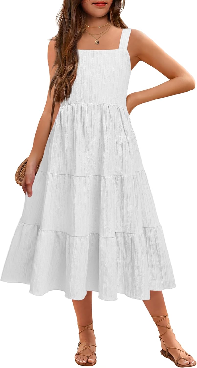 Arshiner Toddler Girl's Summer Sundress with Pockets for Fun