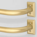 Gold Curtain Rods 2 Pack Wrap Around Blackout Rods 48 to 84 in - Heavy