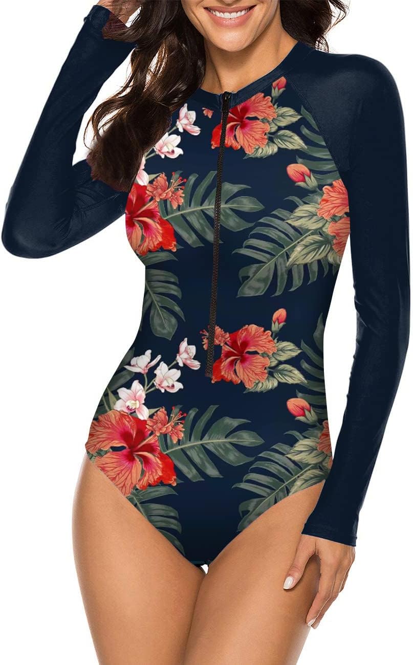 SELINK Women's Long Sleeve Rash Guard for UV Protection Surfing