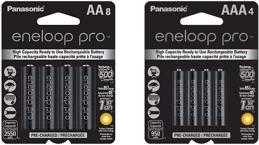 Panasonic Eneloop Pro Ni-MH AA and AAA Rechargeable Batteries